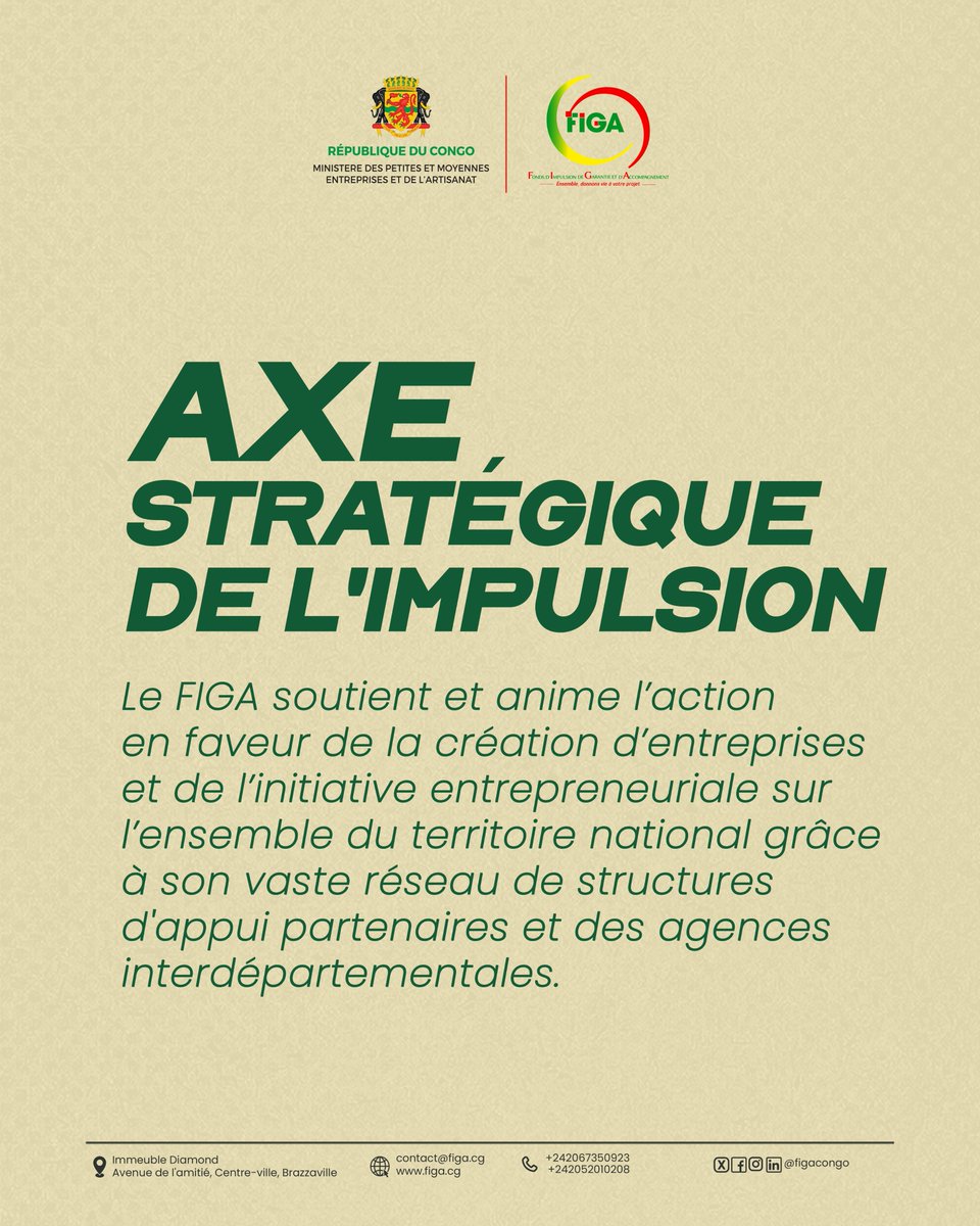 🌍 L’impulsion, au plus près des entrepreneurs.

À travers son réseau d’agences interdépartementales et ses structures d’appui partenaires, le FIGA agit sur tout le territoire national pour :
🔹 encourager l’initiative entrepreneuriale
🔹 soutenir la création d’entreprises
🔹