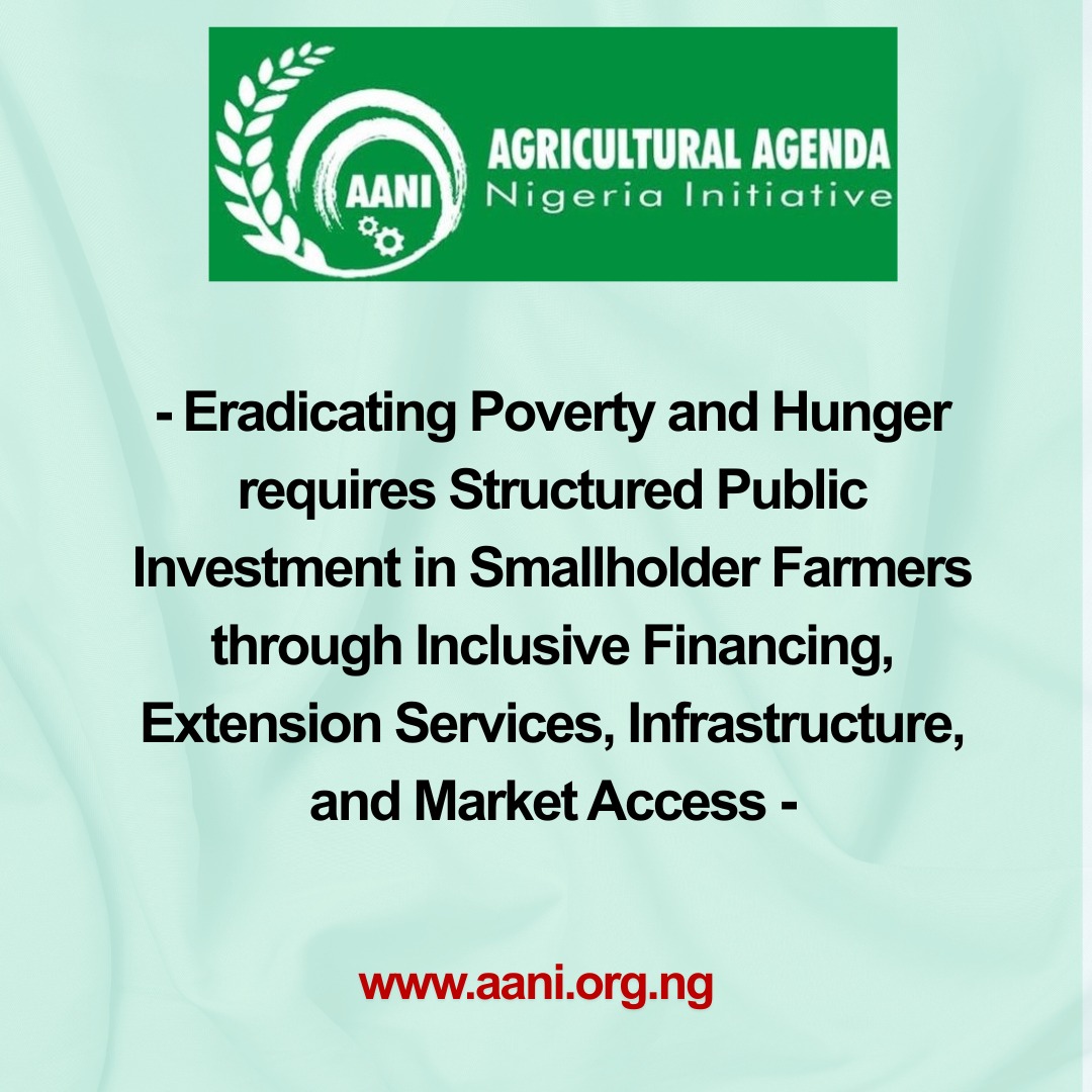 ephraimaudu1's tweet photo. At AANI, we believe that when farmers are properly financed, equipped with knowledge, connected to structured markets, and supported with enabling infrastructure, food security strengthens, rural incomes increase, and poverty declines sustainably at scale. https://t.co/rJJLtViagK