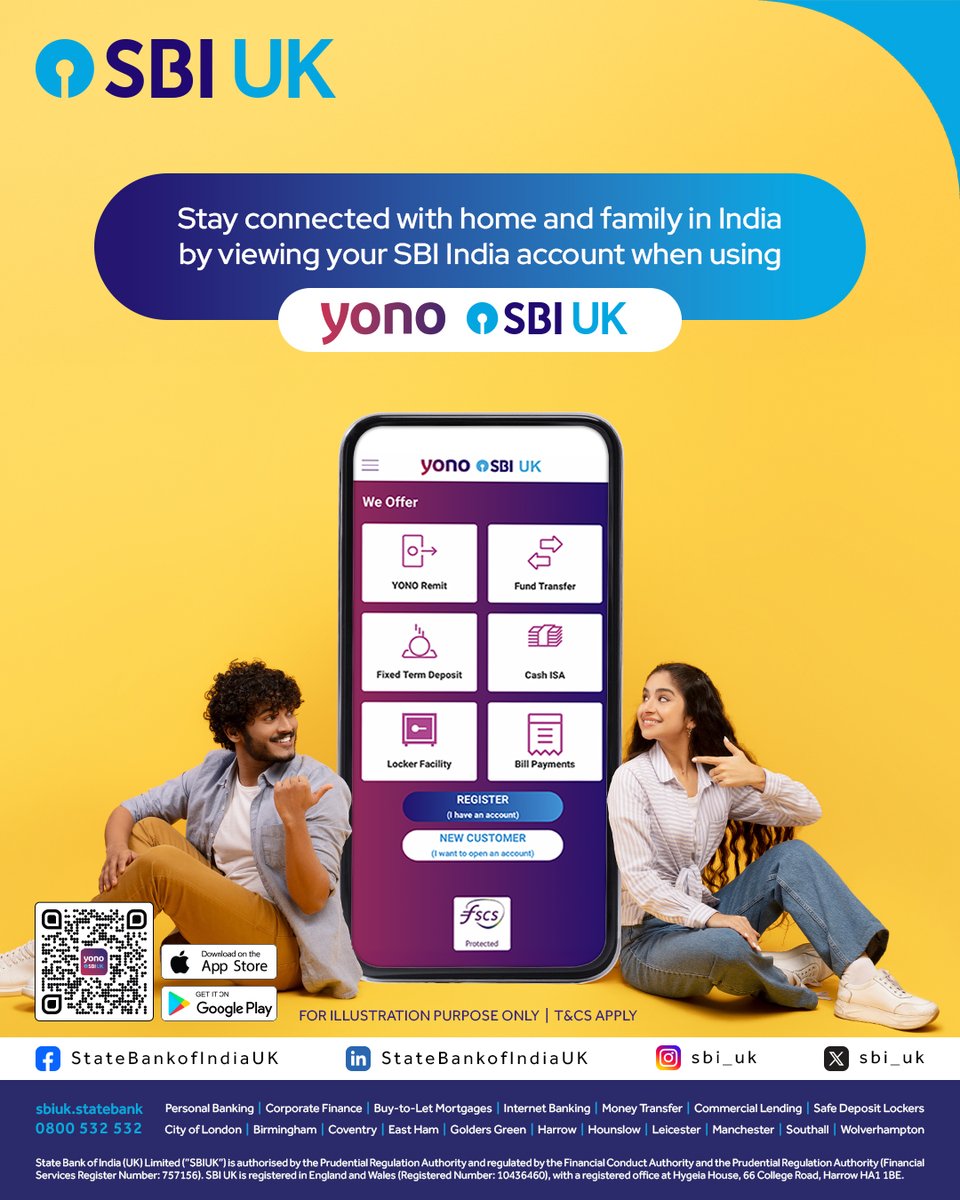 sbi_uk's tweet image. Stay in touch with your finances back home. View your SBI India account easily via YONO SBI UK. T&amp;amp;Cs apply

Download now: yonosbiuk.app.link/download

#sbiuk #yonosbiuk #mobilebanking