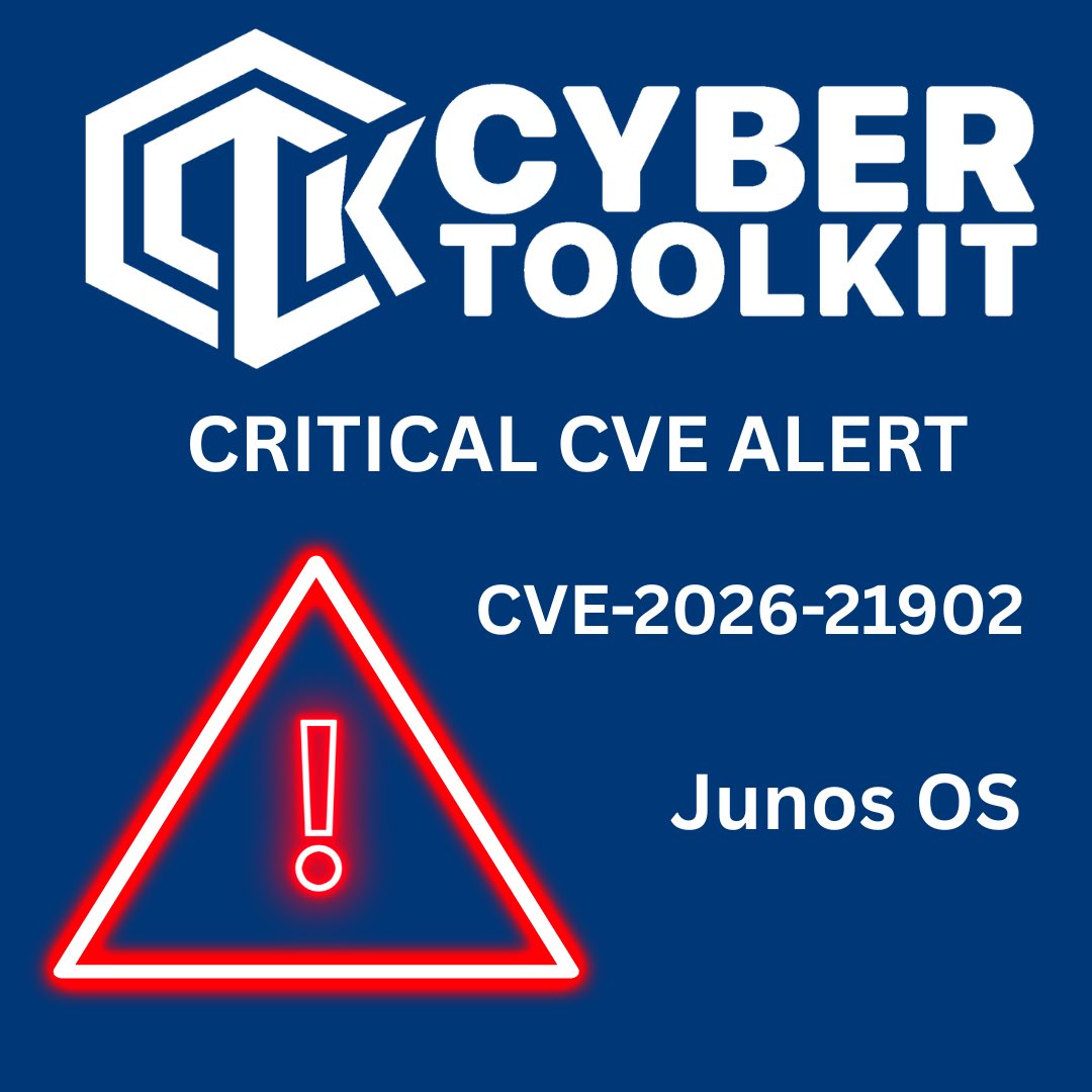 Cyber_Toolkit's tweet photo. CRITICAL SECURITY ALERT🚨

A critical vulnerability CVE-2026-21902 has been identified in Junos OS Evolved on Juniper PTX Series routers.

Juniper are advising immediate patching. 

https://t.co/bztdNcZrLp https://t.co/D5jSAv7yHZ