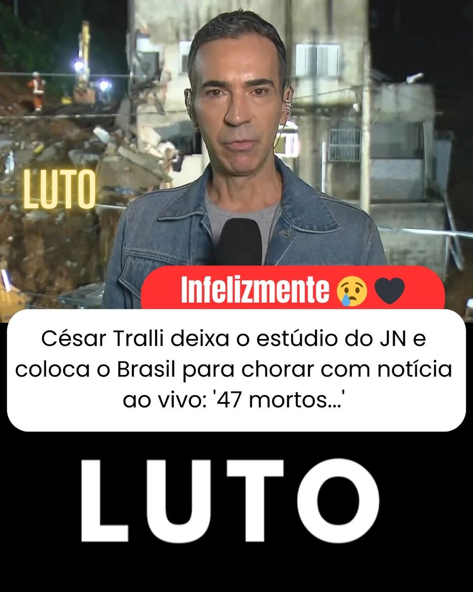 VivaoHojeofc's tweet photo. César Tralli deixa o estúdio do JN e coloca o Brasil para chorar com notícia ao vivo: '47 mortos...' https://t.co/NbeJPTNWbd 😢 🇧🇷 ✔️ #cesartralli https://t.co/wvxM4x1suH