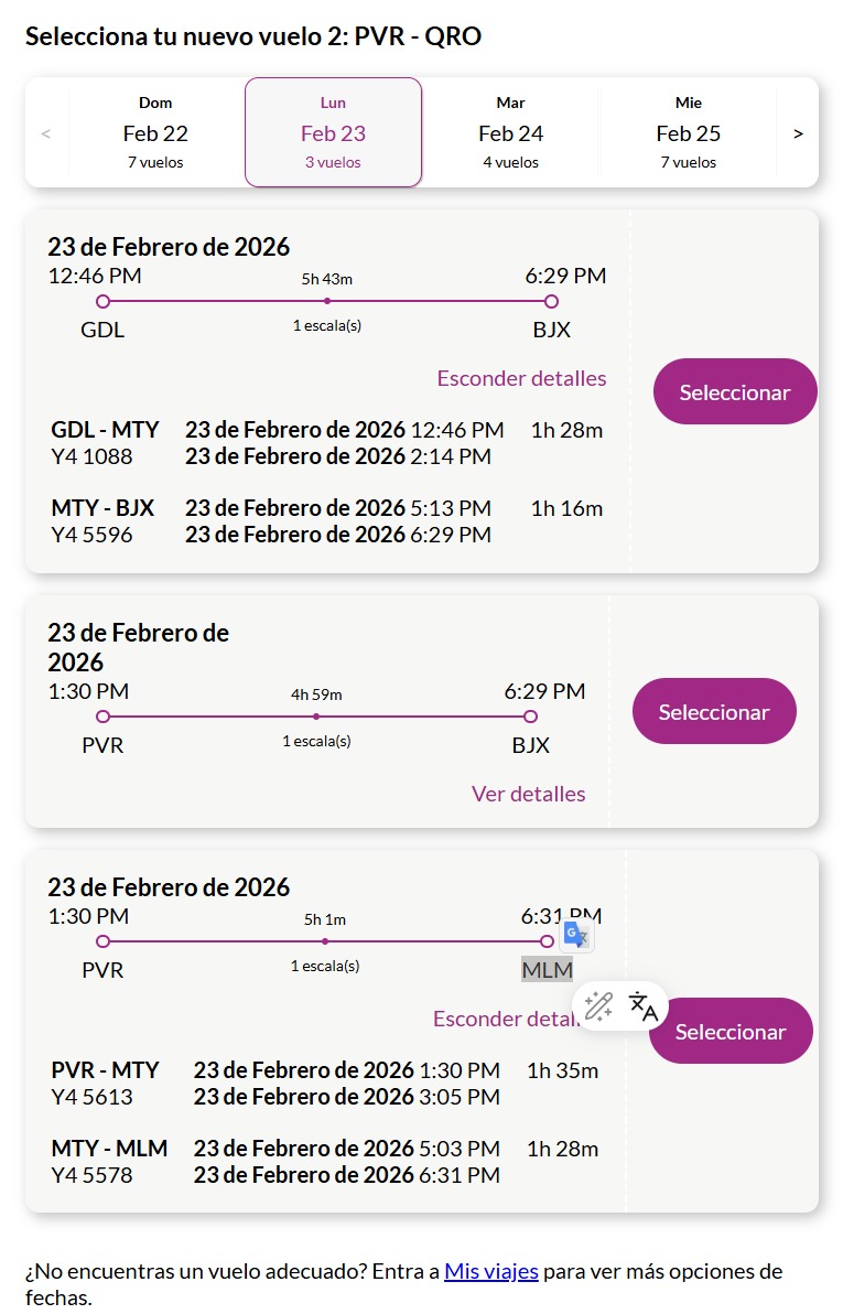 Kasppi's tweet photo. Pésimo servicio de @viajaVolaris. Cancelaron mi vuelo Pto Vallarta-Qro el 22/Feb por los bloqueos y me dejaron a la deriva, pagué hotel extra y otro vuelo con otra empresa para poder regresar a salvo. Se niegan a reembolsarme. ¡Las opciones que ofrecieron para regresar absurdas! https://t.co/YuegV0CUaU