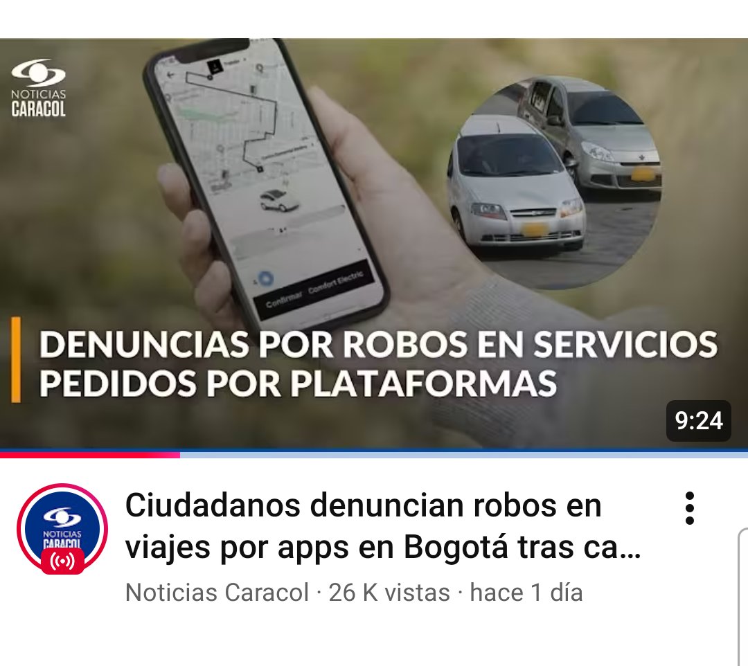<a href="/CarlosFGalan/">Carlos F. Galán</a> <a href="/NoticiasRCN/">Noticias RCN</a> En los carros particulares y motos "PIRATAS DEL TRANSPORTE PÚBLICO DE PASAJEROS" hay muchos casos de robos y delincuencia; no hay forma de individualizar los delitos. Las APPS evaden responsabilidad. Se requiere el cumplimiento del odenamiento jurídico del Taxi. <a href="/NoticiasCaracol/">Noticias Caracol</a>