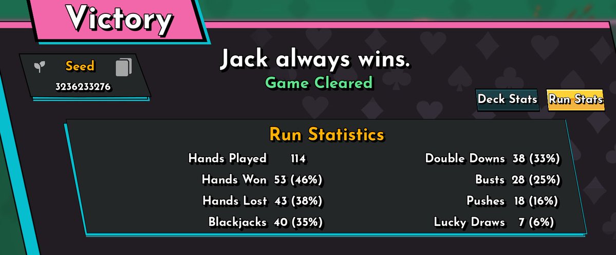 Amanda posting her dubs: I was doing up to 50 damage with this trinket layout ON A LOSING HAND!  Winning hands were getting up to 72!