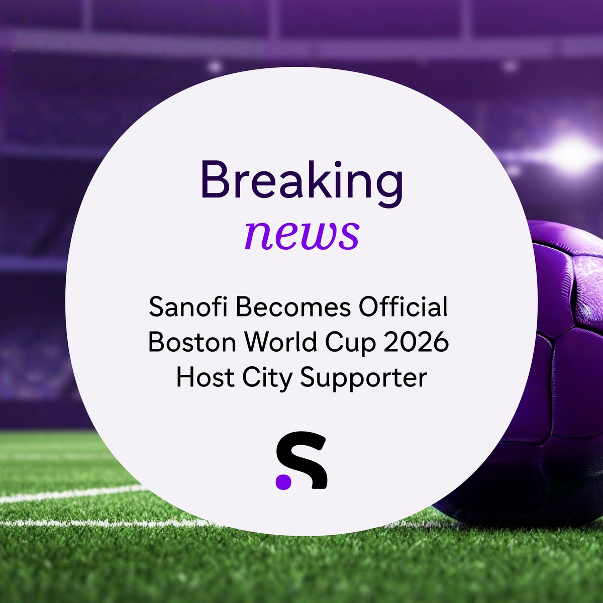 SanofiUS's tweet photo. Proud to announce Sanofi is an Official Supporter of @FIFAWorldCup Boston 2026! With ~5K employees &amp; our largest US site in MA, we're all in for Commonwealth. Science meets community on the world's biggest stage! 🌍 Learn more: https://t.co/Sxowjc9OJF https://t.co/PnsiqZgCRU