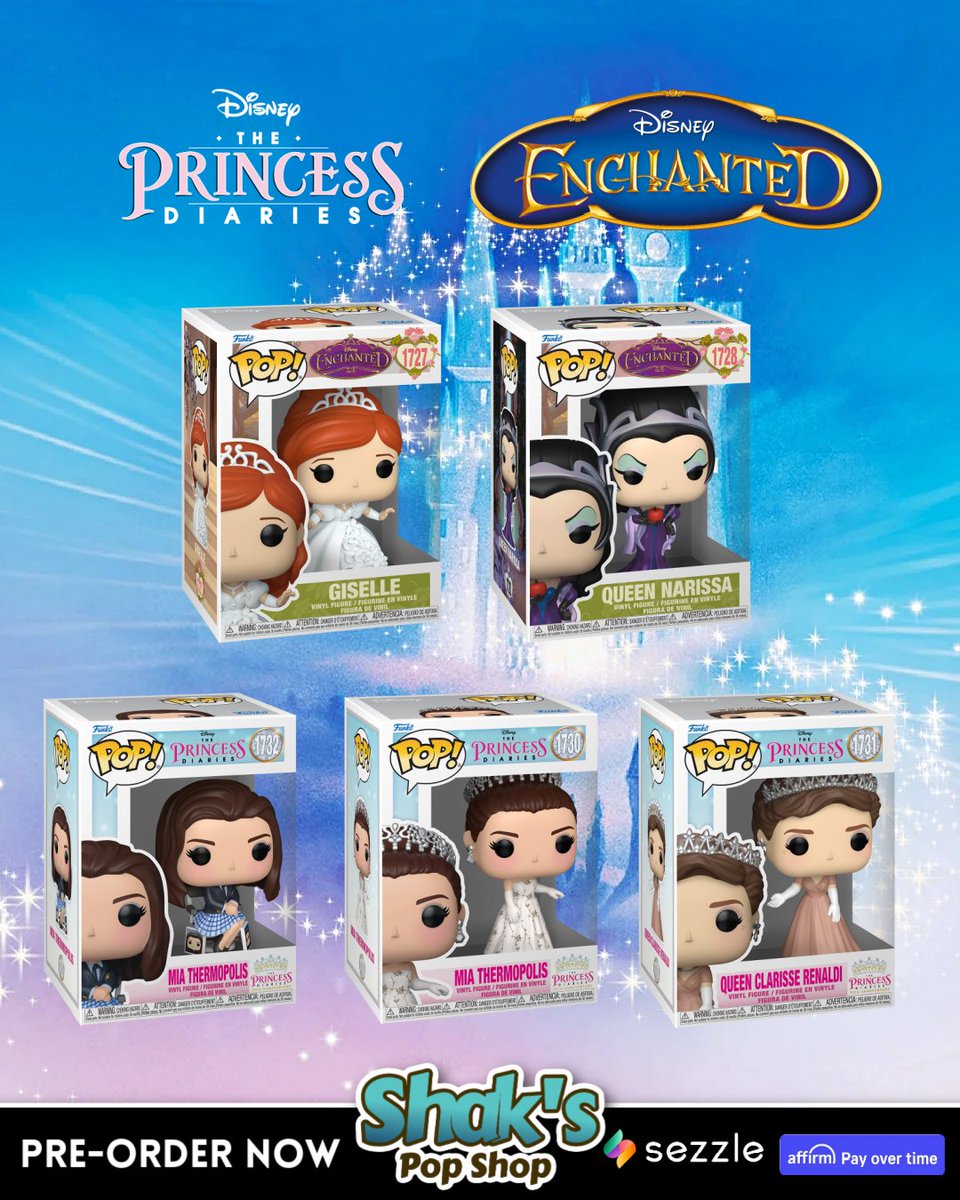 ShaksPopShop's tweet image. ✨ Royalty has arrived at Shak’s Pop Shop! ✨

Step into the magic with brand-new Disney releases from The Princess Diaries and Enchanted! 

#FunkoPop #DisneyCollectors #PrincessDiaries #EnchantedDisney #ShaksPopShop