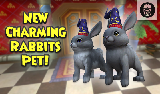Hop into something magical! 🪄

The new and exclusive Charming Rabbits Pet has arrived in the PC Crown Shop! These bunny wizards are ready to cast spells with you! #Wizard101