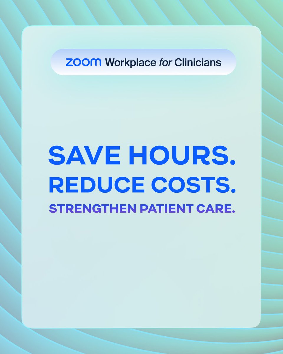 Zoom's tweet photo. PocketRN is redefining virtual nursing with Zoom Clinical Notes — saving nurses ~2 hours per day, achieving 92% nurse satisfaction, and expanding their partnership with Zoom to scale compassionate, efficient care. 

For more on how AI-powered documentation is helping clinicians spend more time with patients, not paperwork 👉 https://t.co/r2Rsety9xy
