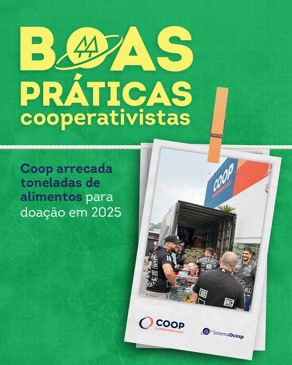 O desperdício de alimentos é um dos grandes desafios do Brasil.

Em 2025, a Coop mobilizou cooperados e comunidades para levar alimento a quem mais precisa, por meio de iniciativas sociais e parcerias.

Veja aqui: sistemaocesp.coop.br/?a=noticias&c=…