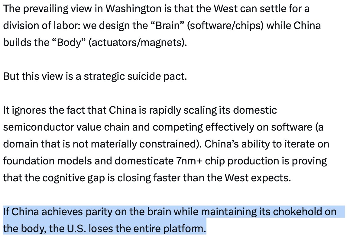 Brilliant article on Robotics, China, Rare Earths, and Reindustrialization. You should bookmark this.