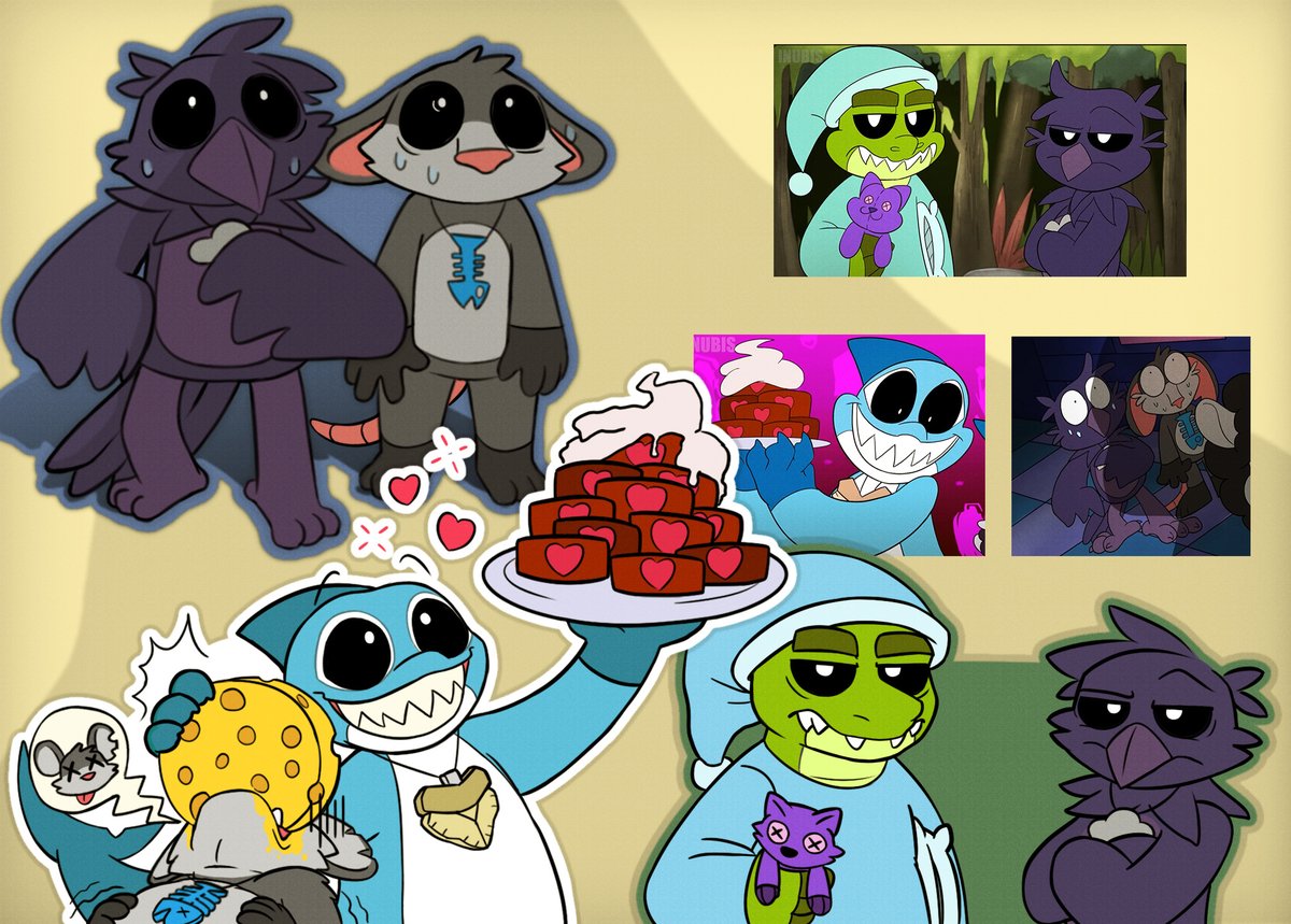 Thanks to inubis for the animation(｡･ω･｡)ﾉ♡
 I love the interaction between them
#PoppyPlaytime  #PoppyPlaytimefanart #NightmareCritters #poe #allistergator #touille