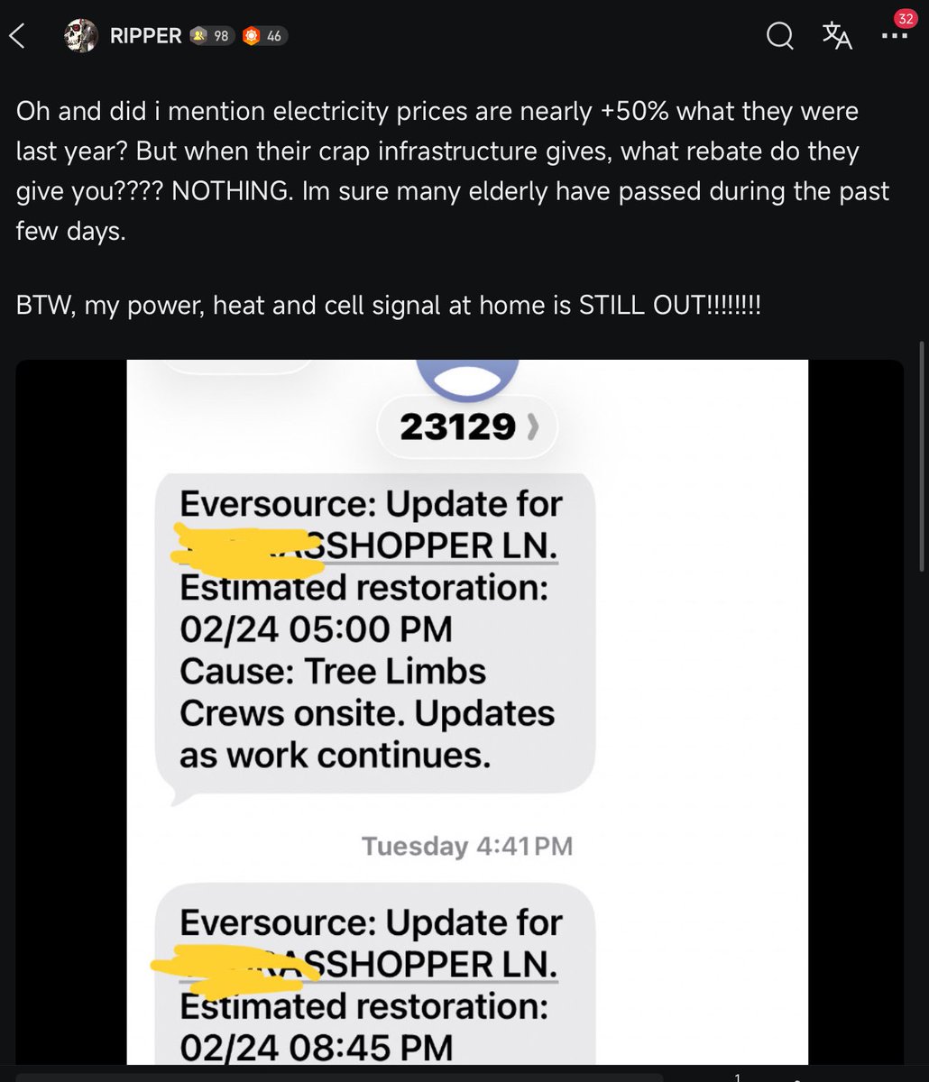 CrazyNightsTom's tweet photo. $ES #EVERSOURCE is THE WORST!
Hit em where it hurts and SHORT THIS COMPANY!!!!!!!!
#eversource https://t.co/SJGB9u0yYR