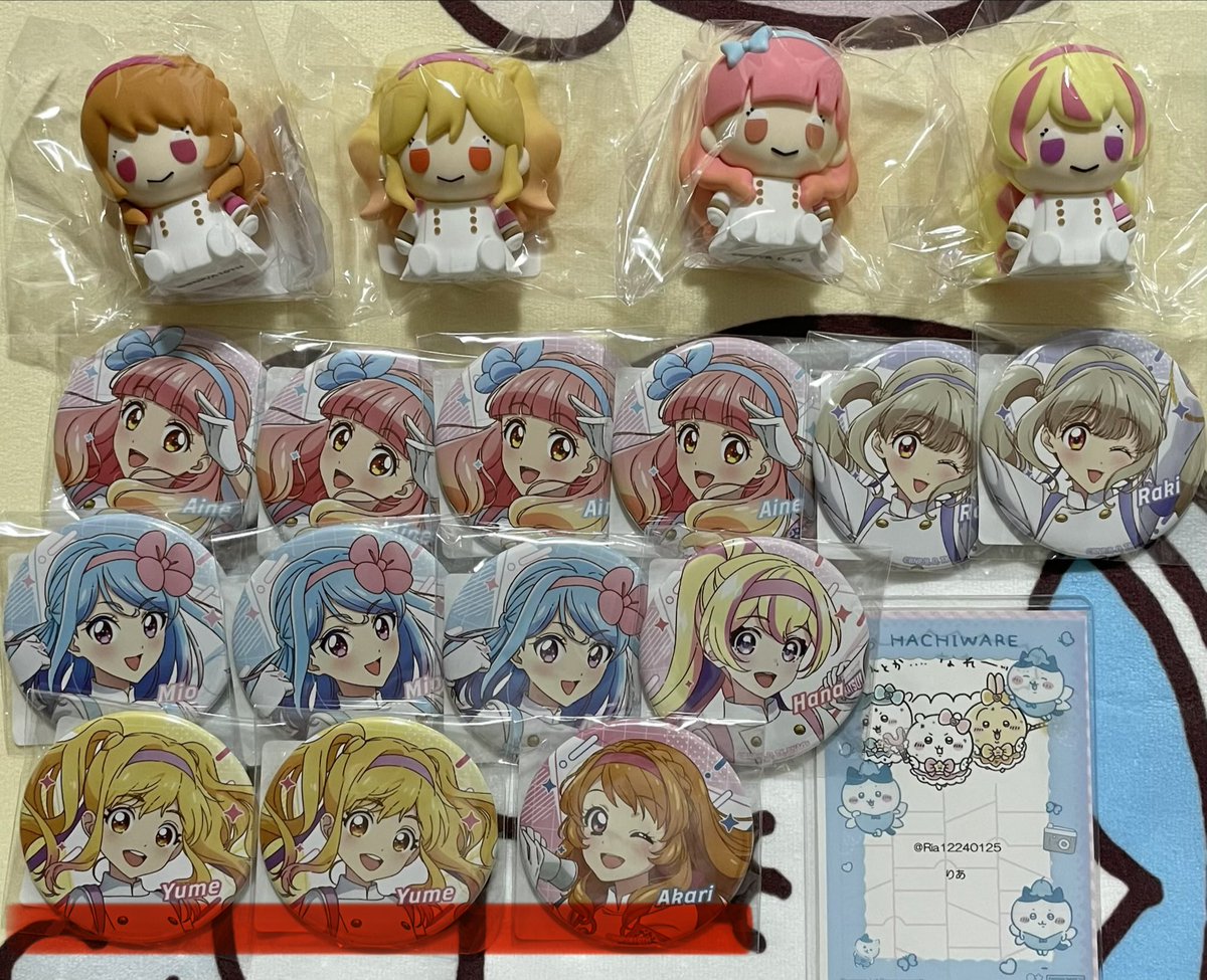 アイカツの缶バッジ買取 アイカツ DMMスクラッチ E賞 缶バッジ 15個 虹野