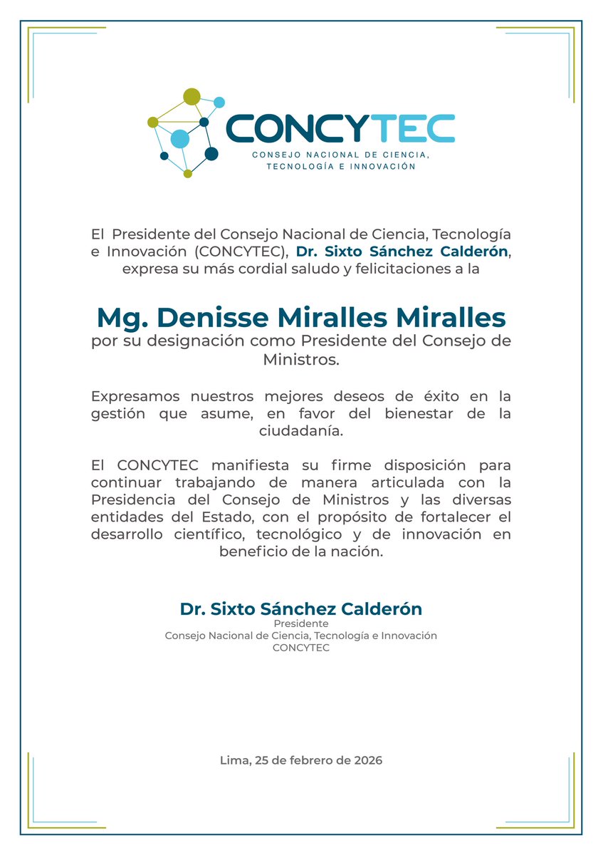 Concytec Perú tweet media