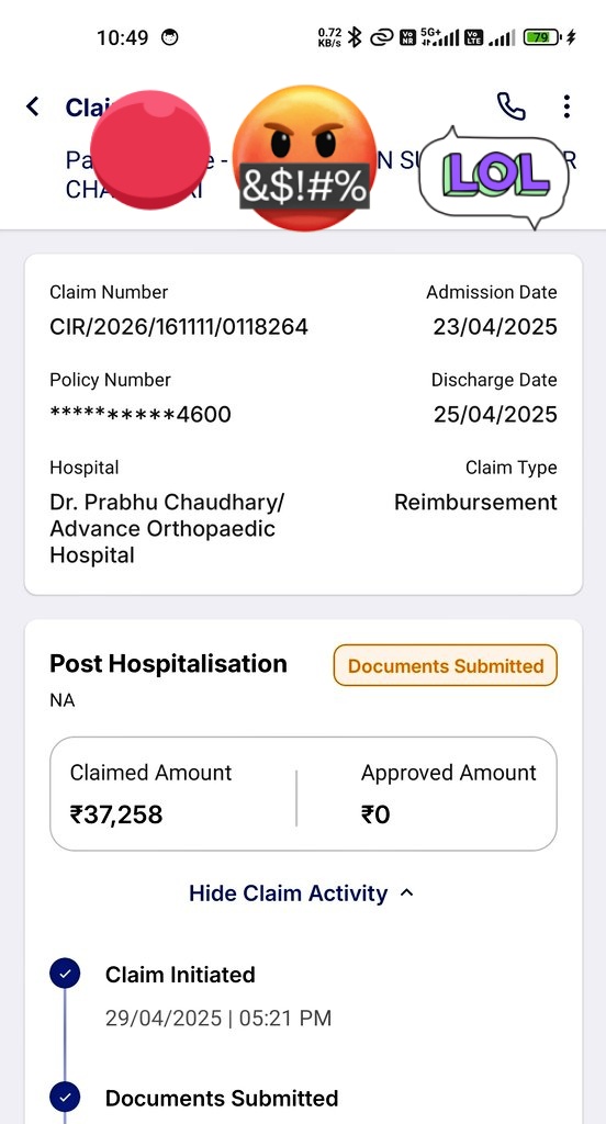 NatureLovermv's tweet photo. @StarHealthIns @Khurpenchhealth @ajeetbharti 

Under medical examinations claim department 

@StarHealthIns = #Deley #froud Company.

After ombudsman award Company post hospitalizen claim delay https://t.co/Sxm8LzltO7