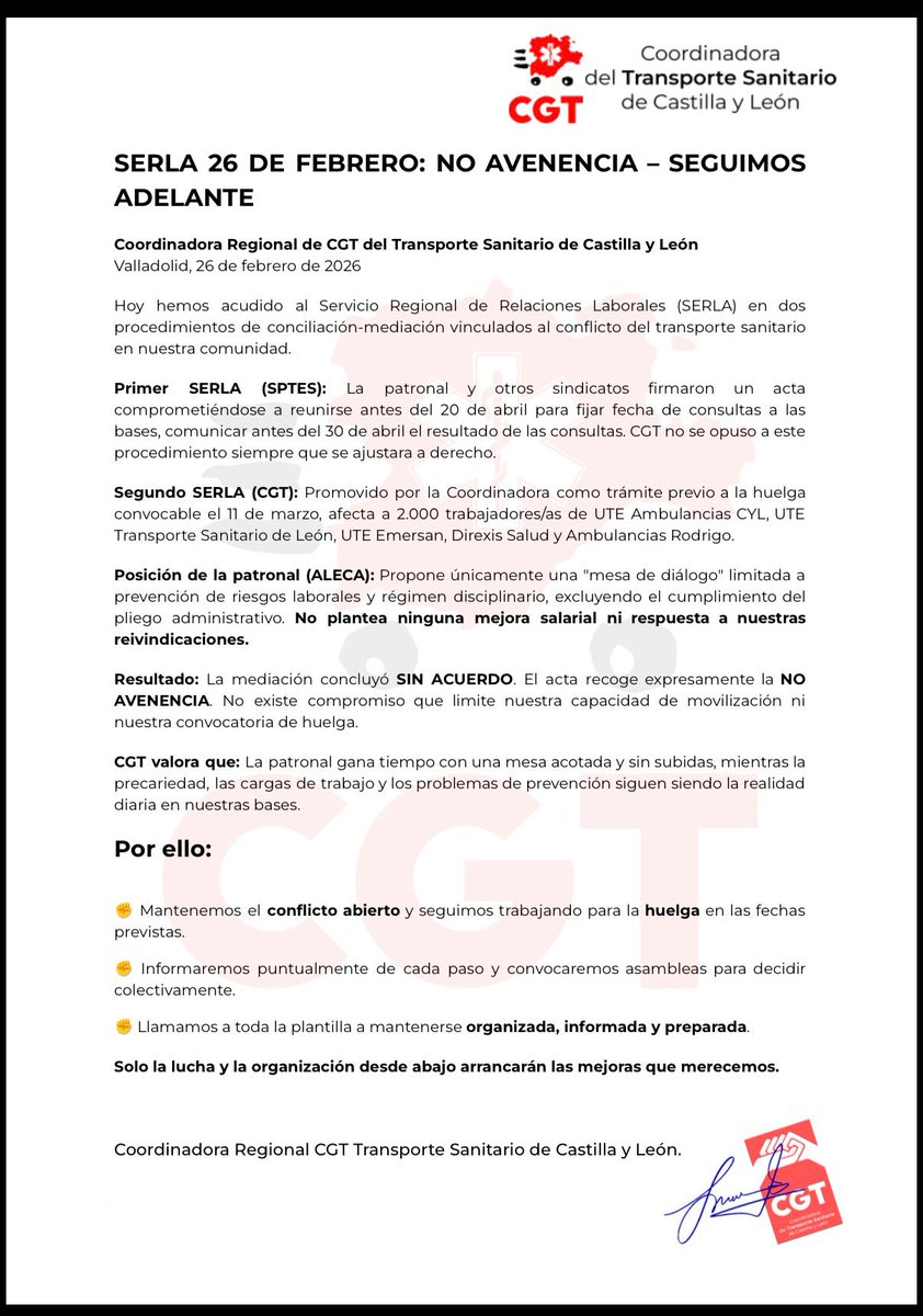 #TES #TESVISIBLE #TESENLUCHA #TESPUBLICOS #TRANSPORTESANITARIO
#EMERGENCIASSANITARIAS #SALUDPÚBLICA #EMERGENCIAS112
#TRANSPORTEPROGRAMADO #TESDIGNO #SOYTESNOCONDUCTOR
#AMBULANCIAS #LOSINDISPENSABLESTES
#CGT #CGTCYL #CGTTESCYL #CGTTRANSPORTESANITARIO
#DIGNIDADPARALOSTES
