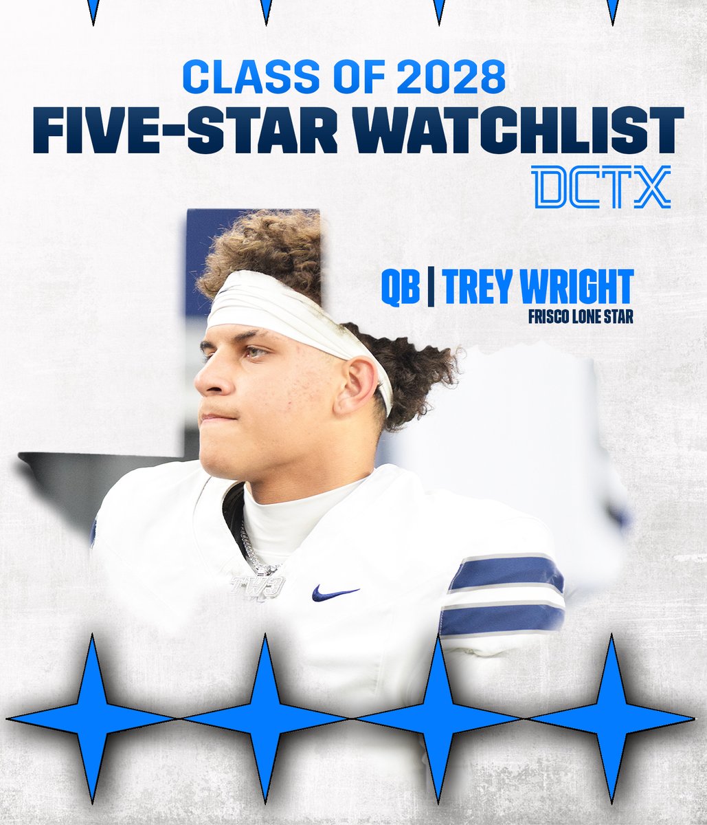 GPowersScout's tweet photo. 💎2028 Five-Star Watchlist 💎 

QB Trey Wright | @LSHS_FBRecruits 
5'11, 170 | #TXHSFB 

New @dctf ⭐️⭐️⭐️⭐️ - @itsTreyW3 is officially in the race to be one of the state's Top 5 highest-rated prospects! 

https://t.co/v8rS45NUFM https://t.co/7C5wfjcFCI