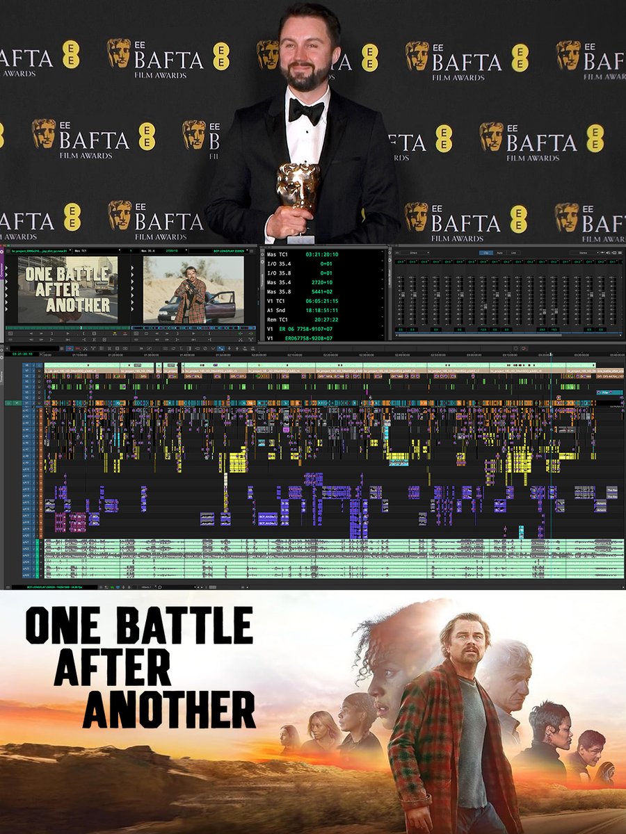 ¡Felicidades a Andy Jurgensen por su triunfo en los BAFTA! 🎬
Andy se llevó el premio a Mejor Montaje por su impecable trabajo en "One Battle After Another".  🙌
▶️ avid.com/media-composer

#onebattleafteranother