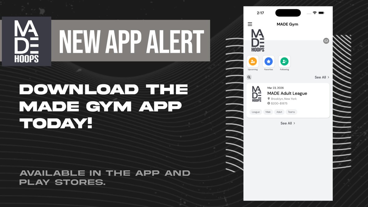 exposureev's tweet photo. Download the MADE Gym app today for 🏆schedules &amp; ⚡ real-time updates right at your fingertips! https://t.co/qd5VVdQHSs https://t.co/D4w3XExwjl https://t.co/Q7DKgz3Uoq
