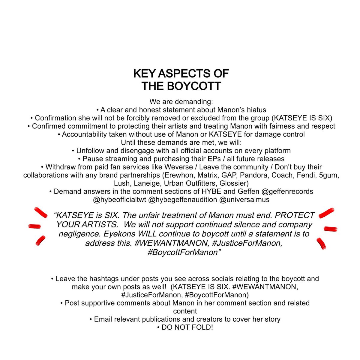 meizinilvr's tweet image. KATSEYE IS SIX

#WEWANTMANON
#BoycottForManon
#JusticeForManon
#ForeverWithManon