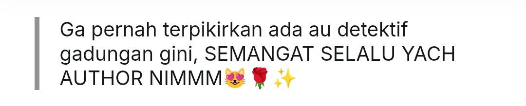 hwangjeverse's tweet photo. sendernimm~ terimakasiii 🫶🏻🫶🏻 btw itu au baruku setelah lama hiatus dari dunia per-au-an xixi 😻 mw curcol dikit sekalian, dulu aku nulisnya au bxb dan terakhir di tahun 2023, sekarang nulis yang lurus lurus aja ✌🏻 https://t.co/DDjPTxX0ZG