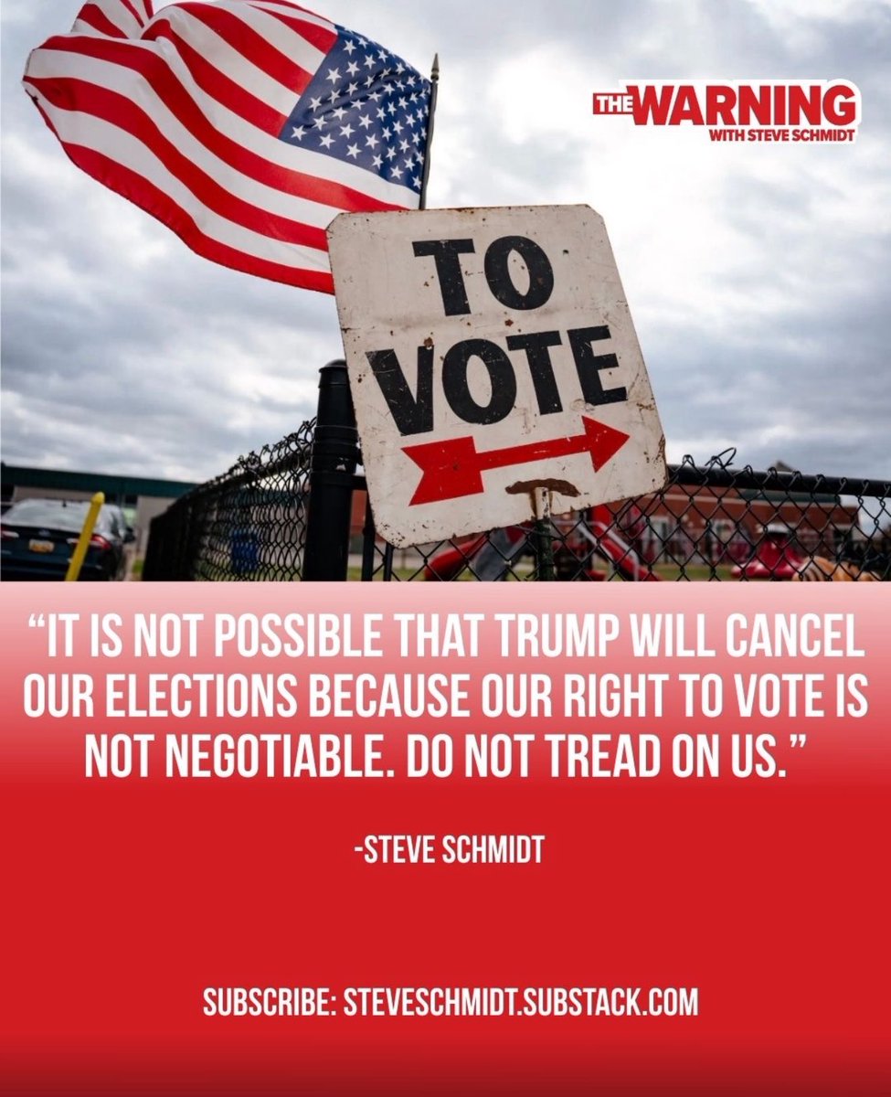 SteveSchmidtSES's tweet photo. Voting is a right, and our rights do not flow from Donald. https://t.co/It3sQerDXY
