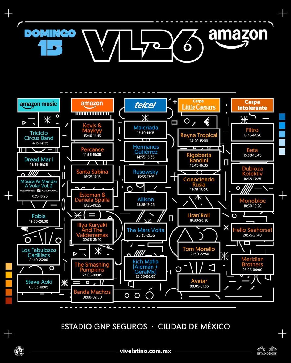ailoviutl's tweet photo. 🚨 HORARIOS OFICIALES 🚨

🤟🏽 VIVE LATINO 2026 🤟🏽
🗓️ Sábado 14 y Domingo 15 de Marzo 🗓️
🏟️ Estadio GNP Seguros 🏟️
📍 CDMX 📍 🇲🇽 México 🇲🇽

#Concert #Concierto #CDMX #México #ViveLatino #VL #VL2026 #VL26 #ViveLatino26 #ViveLatino2026 #DÍAVL #Festival #Fest #Music #Música #Ailoviutl VL #EstadioGNPSeguros