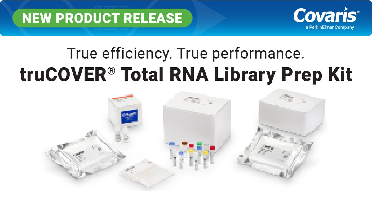 Covaris's tweet photo. truCOVER® Total RNA #LibraryPrep Kit is now available. For consistent fragmentation and reproducible RNA-seq libraries, even with degraded RNA.
• 10 to 500 ng input
• DV200 ≥30%
• 99% rRNA depletion
• Streamlined, low-transfer workflow
Learn more: https://t.co/QcYBxf0vou https://t.co/pgIZJhksqK