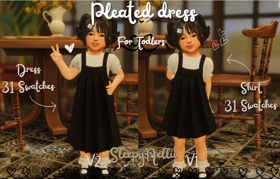 NelliiSleepy's tweet photo. ~Pleated dress for Toddlers~
Available for free on my patreon !
Link bellow ⬇️ https://t.co/bHkSgwauTk
