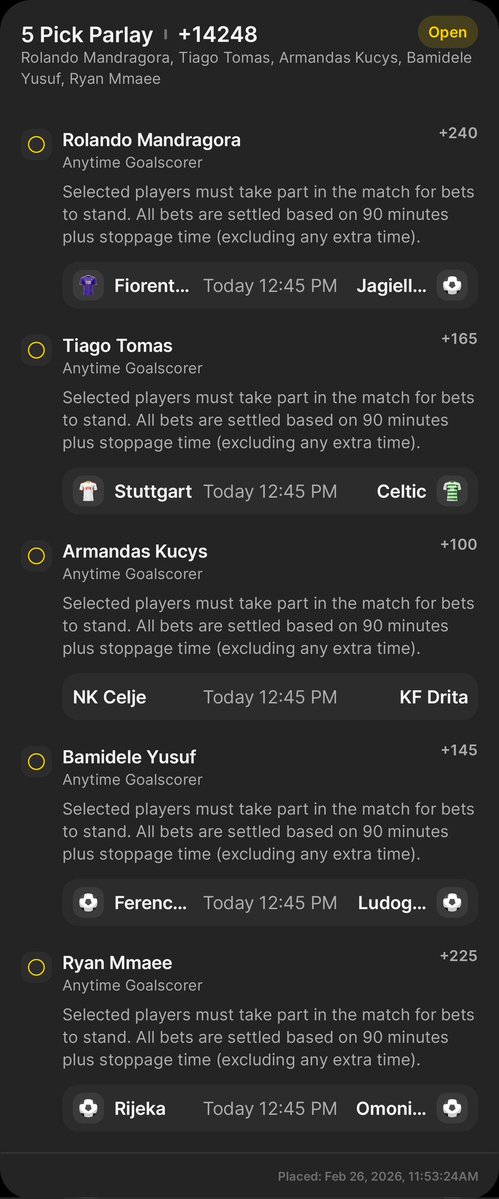 Going full degen today. Play straights as well.