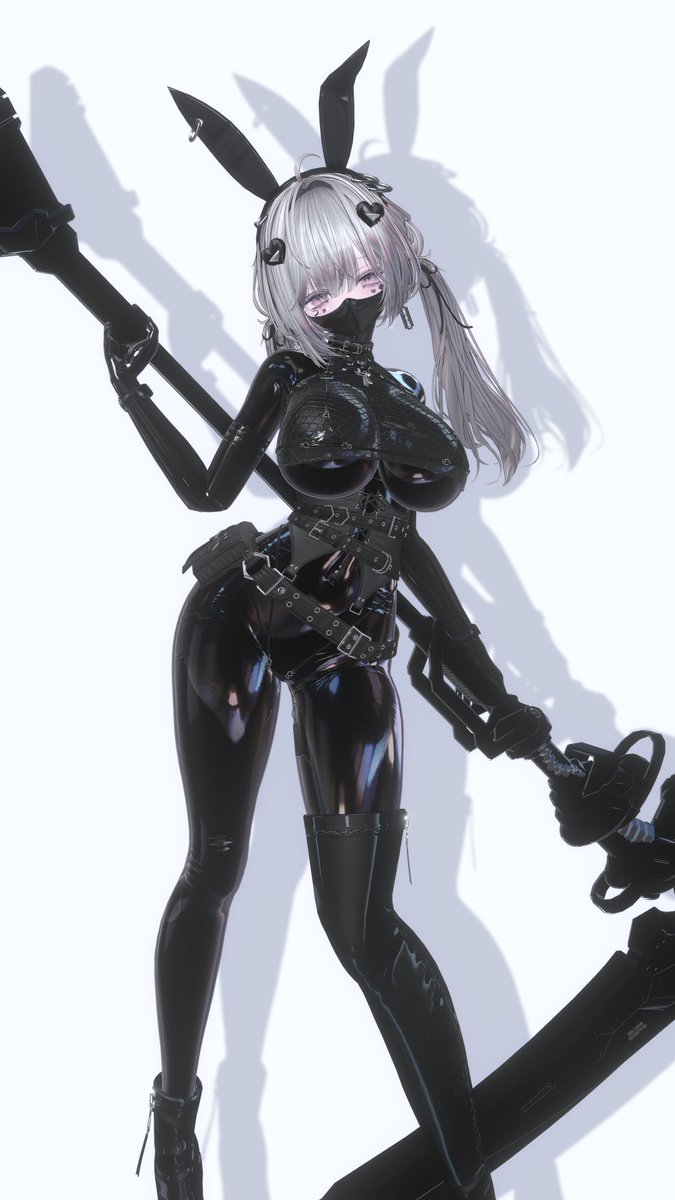 rafu_vrc's tweet photo. 🐇🖤
#Milltina3D 
#latex #rubber https://t.co/TL9c0ktnR8