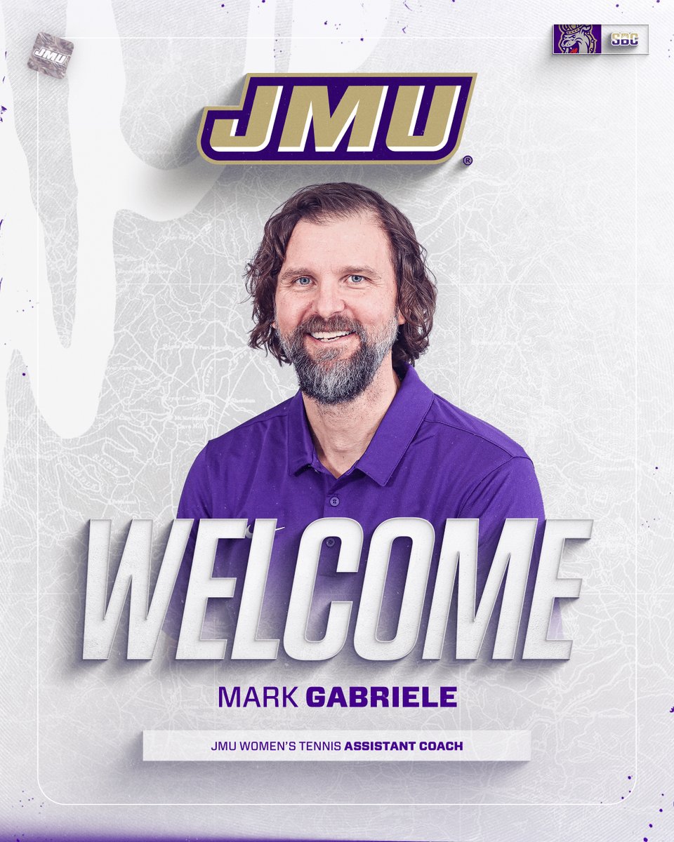 JMUWTennis's tweet photo. We're excited to welcome JMU Hall of Famer Mark Gabriele to our coaching staff as a mindfulness specialist.

📰 https://t.co/7CGZzD6r5z

#GoDukes https://t.co/mPctTAIfDr