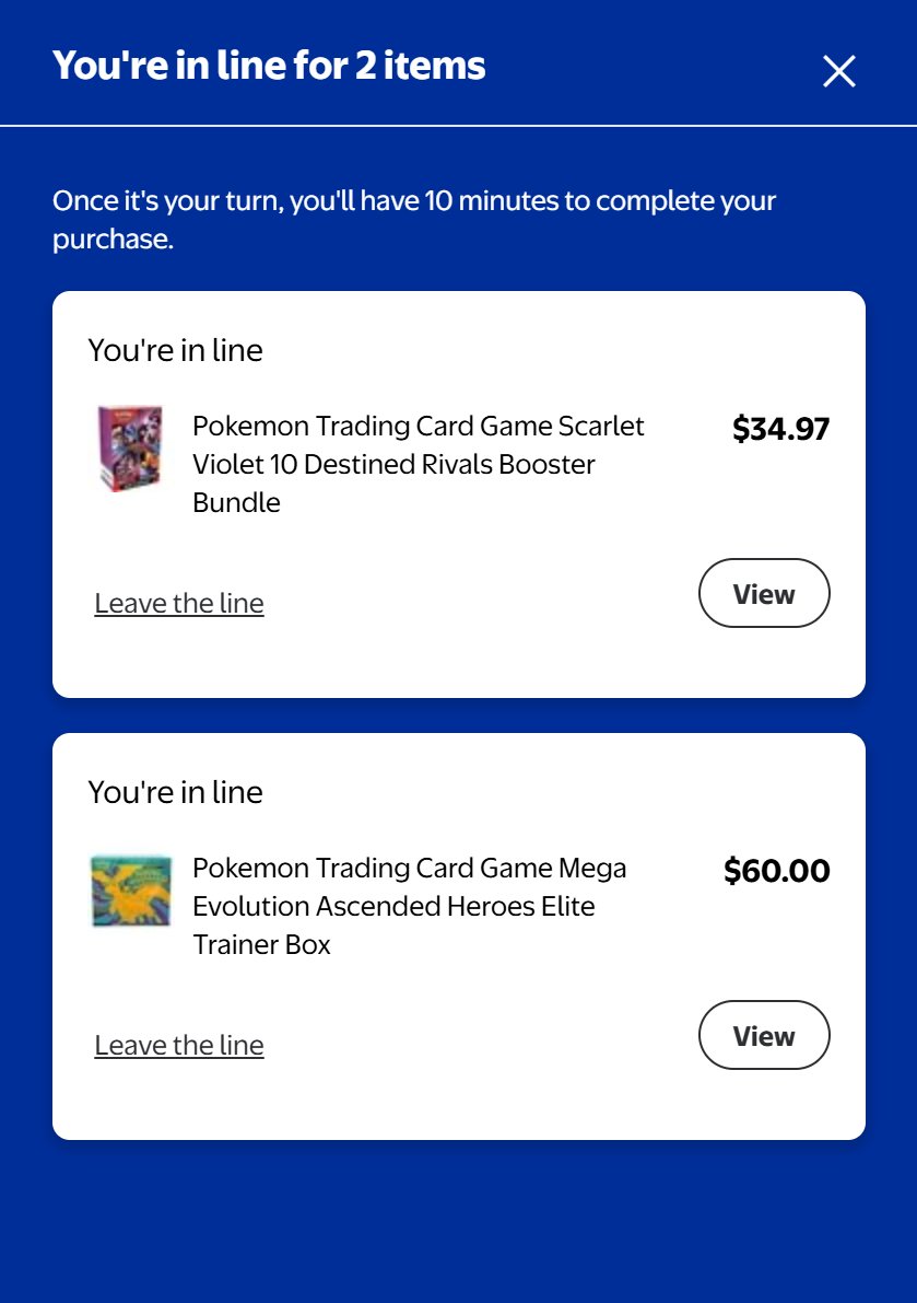 cwgrock's tweet photo. @PokemonRestocks I have never gotten past the "This deal is almost gone" "Hold my spot and Keep shopping" page.  Never seen a timer.  The site still shows I'm in line right now.  Is this a feature or a bug? 🤣 Is this just how it works or am I doing something wrong? https://t.co/lkZdz9DtAc