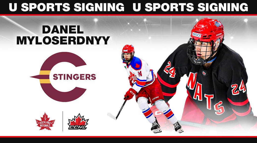 TheCCHL's tweet photo. The Central Canada Hockey League and the @RocklandNatsJrA are pleased to announce that forward Danel Myloserdnyy has committed to USPORTS @Concordia_MH for the 2026-27 season. 

The 2005-born Longueuil, QC, CAN, native is in his second season with the Rockland Nationals and currently has 33 points in 39 games played this season (12G, 21A). 

Congratulations Danel!

📸 https://t.co/YCH4pKLIXT