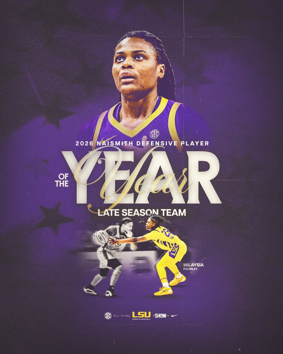 LSUwbkb's tweet image. MiLaysia Fulwiley has been named to the Naismith Defensive Player of the Year Late Season Team!

@MilaysiaF | @NaismithTrophy