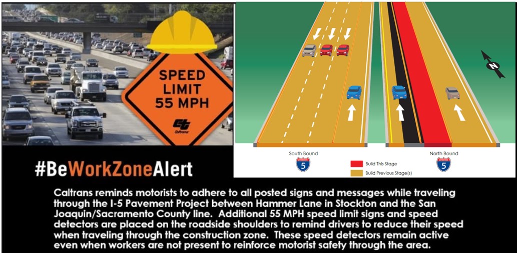 CaltransDist10's tweet image. #UPDATE #Stockton On March 4-6, 2026, Caltrans will perform the next traffic shift on NB/SB I-5 as construction progresses to Stage 7 of the I-5 Anchor Pavement Project between Hammer Lane &amp;amp; SJ/SAC County line. Shift to be in place through May 2026.