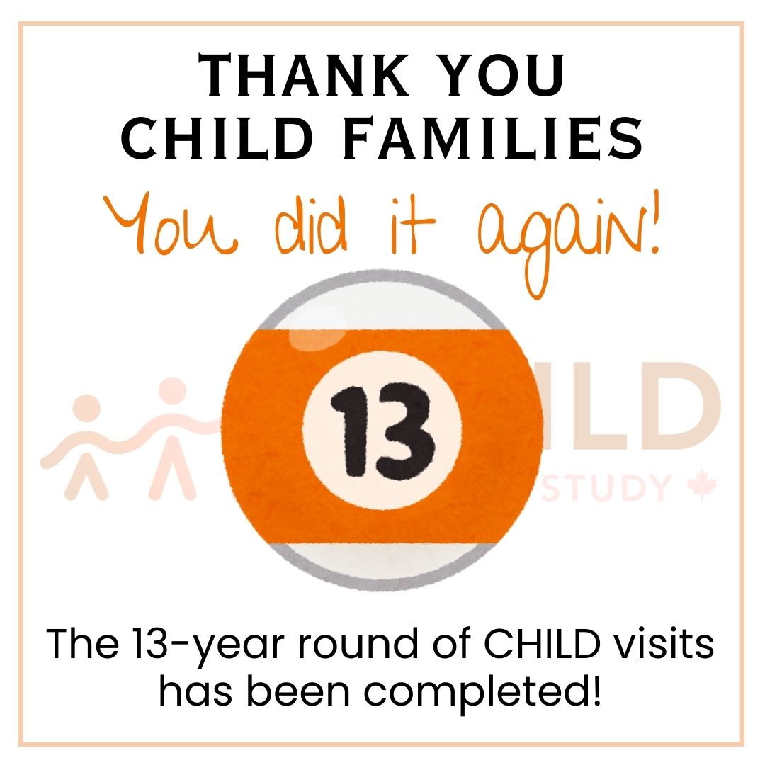 CHILDSTUDY's tweet photo. We are so grateful to all CHILD families for showing up again &amp; taking part in the 13-year round of data collection. The final visit was on 19 December 2025. The data collected will start fuelling research by late 2026. 

https://t.co/hQ7cCbqwkF https://t.co/CpFdBdVxkB