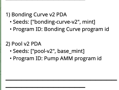 namelastnamexx's tweet photo. Pump Fun just released an update in their TG  

They're adjusting bonding curves, doing a whole overhall of fees, and can add a bunch of new stuff  its called "V2" in the docs: 

https://t.co/9gLP0NnN7X https://t.co/GrymsTG7fO