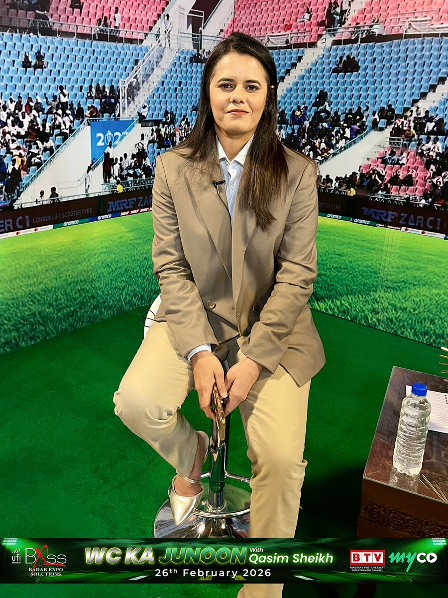 Moments | EP-19 | World Cup ka Junoon - With Host
<a href="/sheikhyssj1/">Qasim Sheikh</a>, International Cricketer &amp; Presenter!

Featuring Cricket Experts:
<a href="/aimanunver/">Aiman</a> &amp; <a href="/Rajput13Naseem/">Naseem Rajput</a>

Live on BTV &amp; MyCo

Watch full episode here:
youtube.com/live/sLHYmvCln…

#T20WorldCup2026 #WorldCupKaJunoon #QasimSheikh