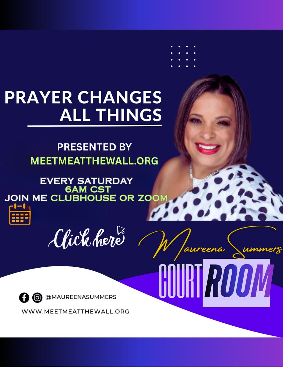 Hey - you should JOIN US 🔷NOW, Saturday 6:00 am CST for Court room of Heaven miracles, light, and divine provision/strategy for WAR

Clubhouse: clubhouse.com/room/0dVS3ZrE2…

Zoom:
us02web.zoom.us/j/88154143863?…
Meeting ID: 881 5414 3863 Passcode: 236394