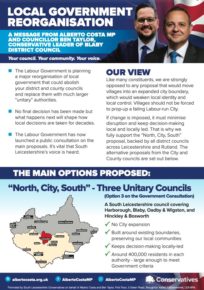 Alberto Costa MP - South Leicestershire tweet media