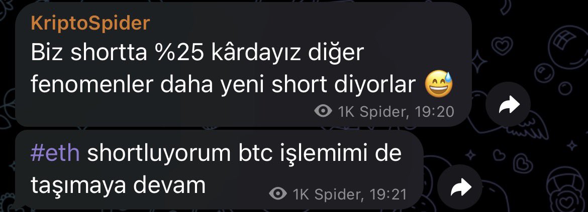 KriptoSpiderr's tweet photo. Nokta atışı işlemlere devam.

Long açtıran fenomenler de demo hesaplarda ahkam kesmeye devam etsinler. https://t.co/gN5LwmRmz7