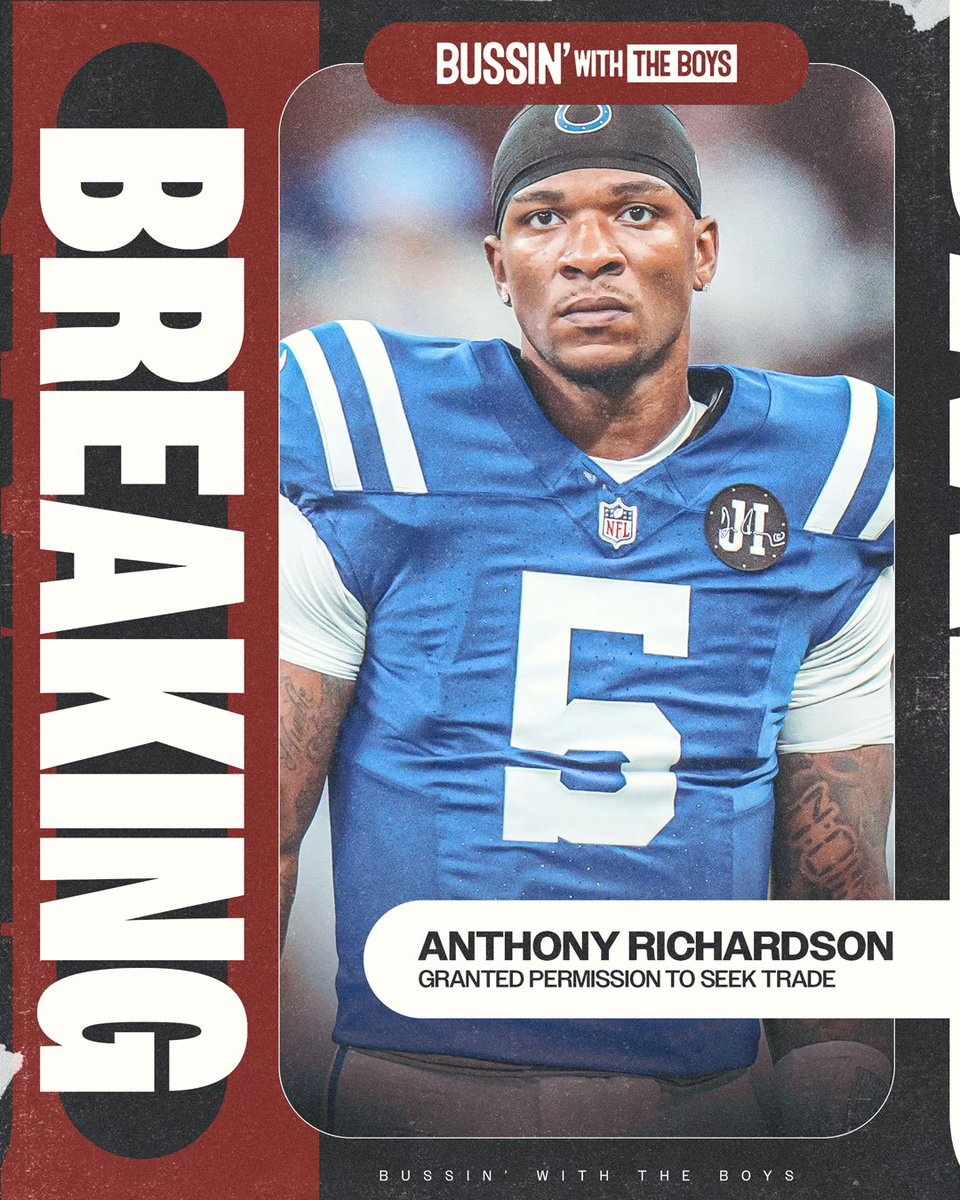 BussinWTB's tweet photo. The Colts have given Anthony Richardson permission to seek a trade, per @HolderStephen https://t.co/jVhbzo20ci