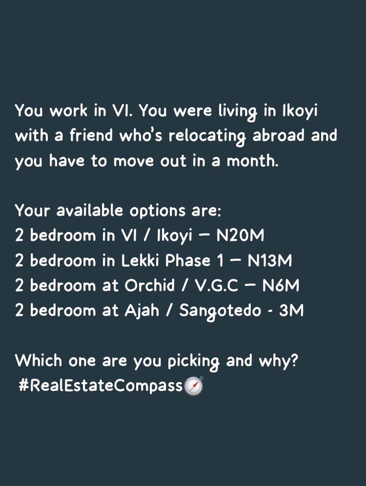 MD_LX01's tweet photo. ….with a little calculation 1million salary cannot get a a 6m 2 bedroom in Ajah 
Not more than 20% of your annual income should be  on your rent https://t.co/pcJ46zWMkN