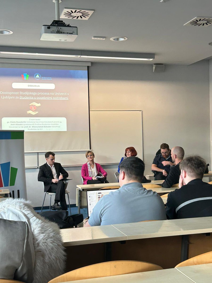 SimonTrussevich's tweet photo. Včeraj sem na Fakulteti za družbene vede Univerze v Ljubljani, v okviru Resorja za študijsko problematiko, moderiral okroglo mizo z naslovom »Dostopnost študijskega procesa na Univerzi v Ljubljani za študente s posebnimi potrebami«. https://t.co/Ux40w8Zy3x