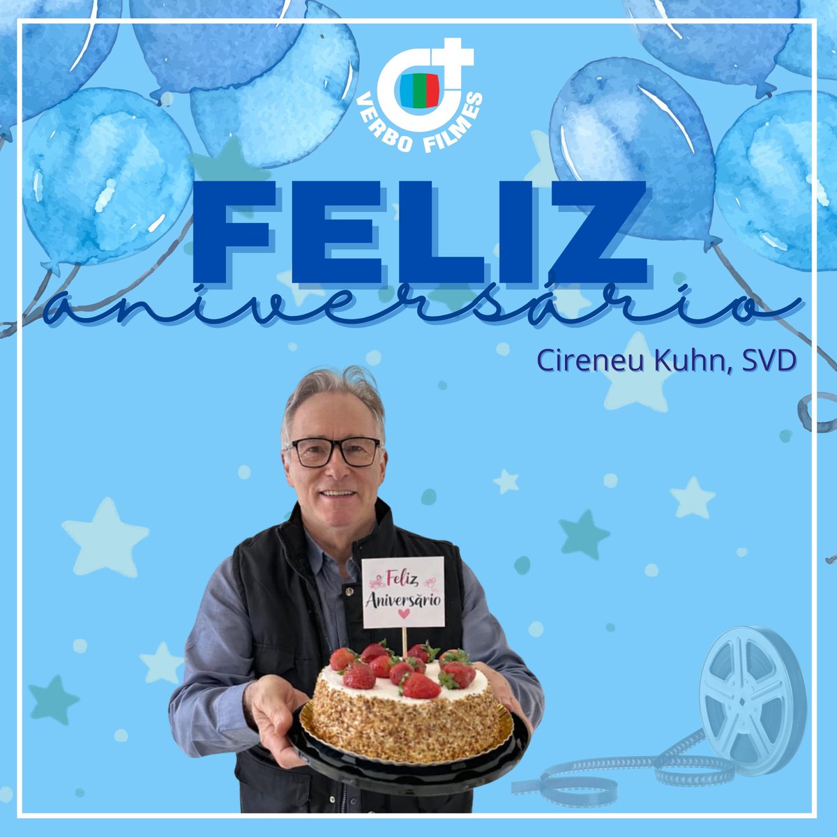 verbofilmes's tweet photo. 🎈🎂📽️ | 26 de Fevereiro - Parabéns, Pe. Cireneu Kuhn, SVD!

Hoje é dia de celebrar a vida e a missão do Pe. Cireneu Kuhn, grande parceiro, amigo, cineasta e compositor que, há décadas, dedica seu talento à evangelização por meio da arte e da comunicação.

https://t.co/WQFsBfZCLA https://t.co/OyW17J0NwO