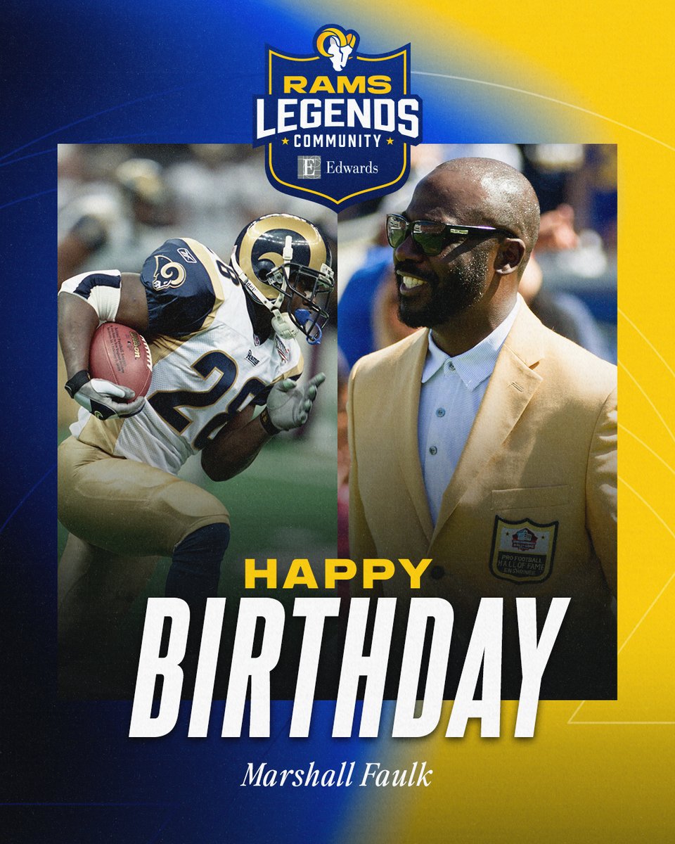 Happy Birthday to Rams Legend Marshall Faulk! 💙🥳