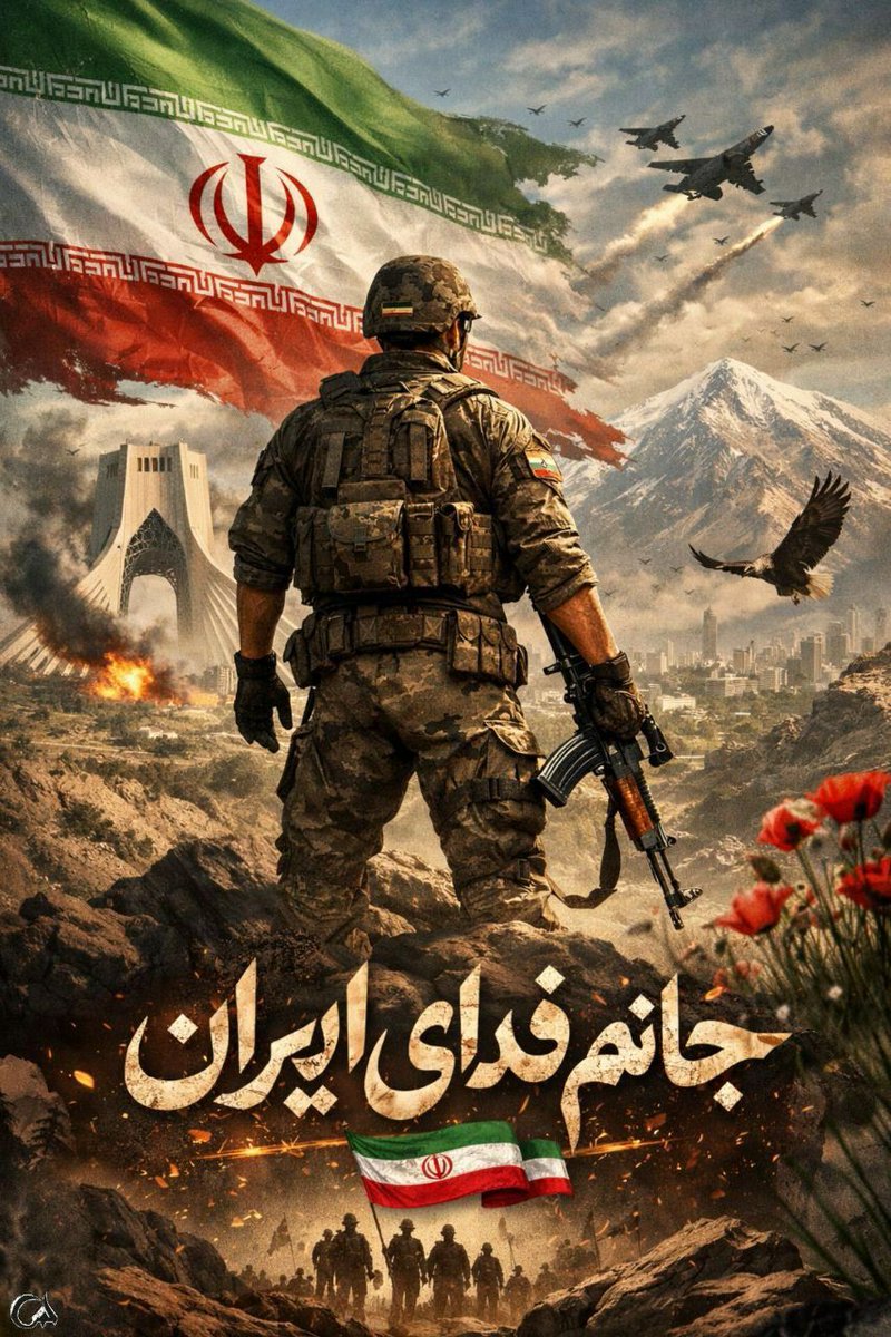 بسـوز ای سعــیِ باطل شُعله‌ات به ریشه‌هانمی‌رسد.!
 اینجا نسلــی بیدار ایستاده که نَــه فریب دیروز را می‌خورد، نه عــزت ایــران را می‌فروشد.!
#نماد_ایستادگی
#جانم_فدای_پرچم