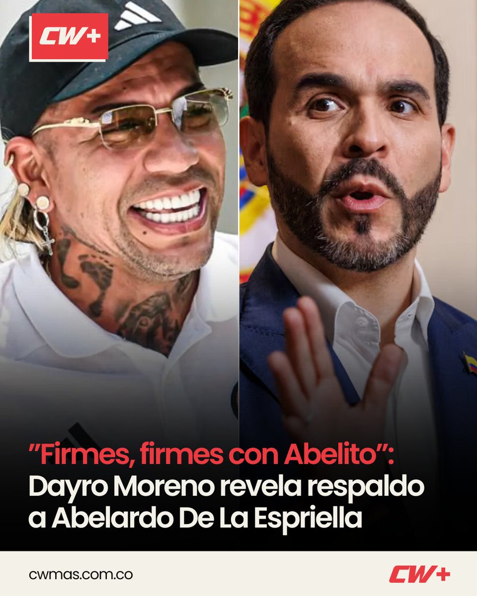 COLOMBIA | Dayro Moreno, delantero del Once Caldas y goleador del fútbol colombiano, expresó su respaldo a Abelardo de la Espriella (<a href="/ABDELAESPRIELLA/">Abelardo De La Espriella</a>) para las elecciones presidenciales del 31 de mayo de 2026. El apoyo fue difundido el 26 de febrero en un video publicado en X por