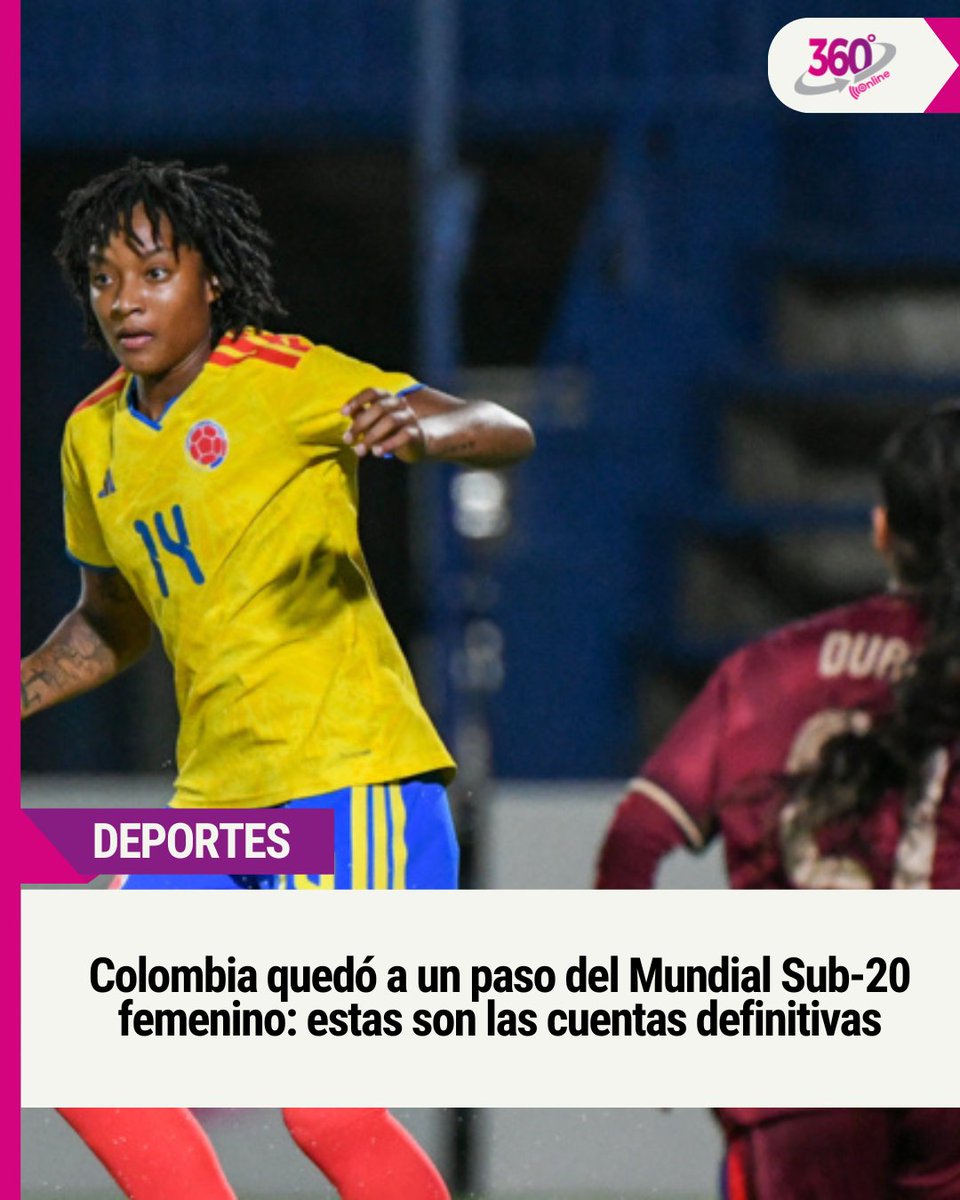 360Onlinesas's tweet photo. #Deportes ⚽🇨🇴|La Selección Colombia Sub-20 femenina dio un golpe de autoridad en el hexagonal final del Sudamericano al vencer 2-0 a Venezuela.

Continúa leyendo esta noticia dando clic aquí 📲: https://t.co/AHflOblLmu https://t.co/3zy0piiReK